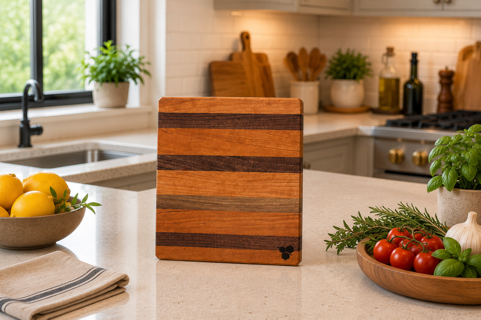 Luxury Cutting Board Set - Cherry and Walnut