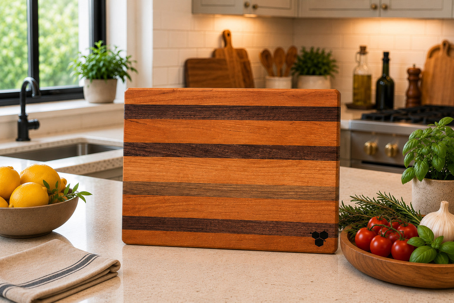 Luxury Cutting Board Set - Cherry and Walnut